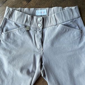 HORZE WOMEN’S GRAND PRIX KNEE PATCH BREECHES - GREY/BROWN